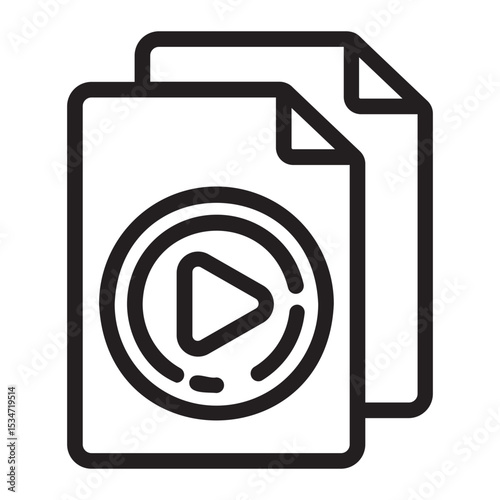 video content gradient icon