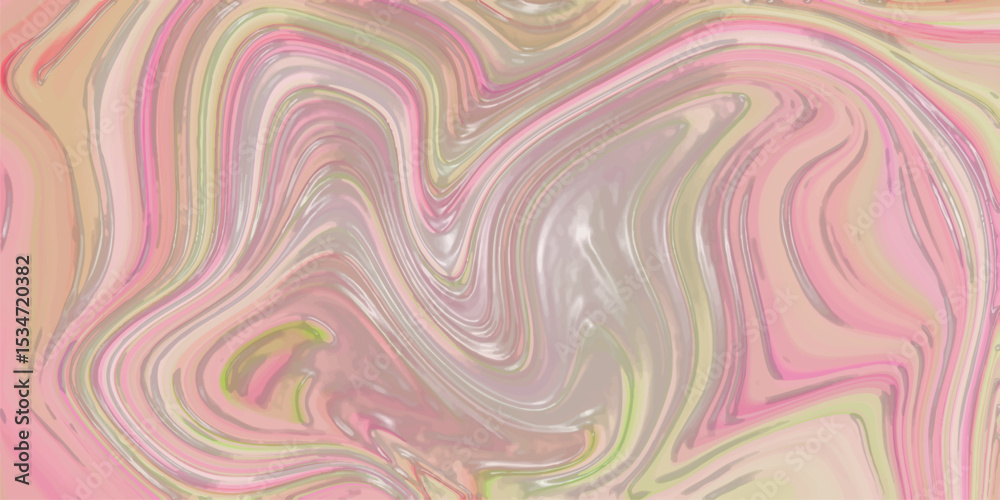 Swirling watercolor paint effect in soft pastel tones creates a textured fluid flow with artistic blend for decorative use.