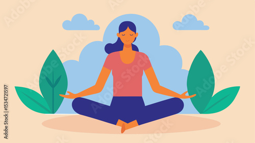Healthy Lifestyle Yoga Scene, yoga in the lotus pose