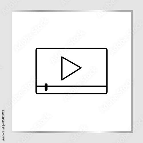 Video player icon, smart arts for ux ui, new modern icon, editable icon for project, vector illustration file, popular icon isolated.