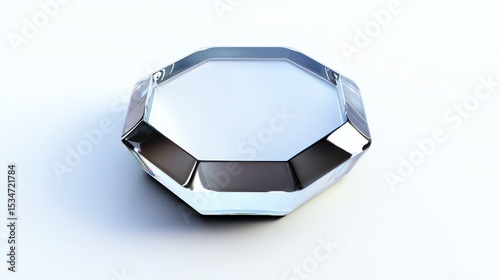 3D render of a paperweight in hexagon form on white background