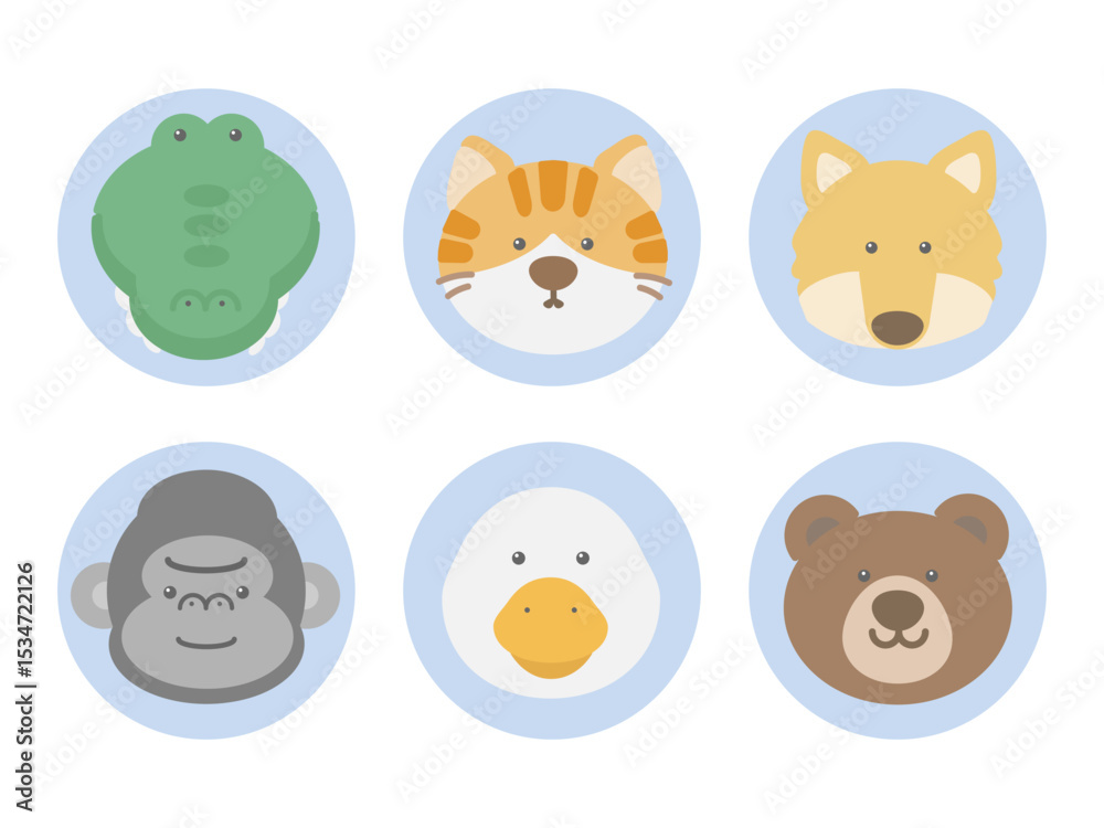 Fototapeta premium 動物 アイコン イラストセット