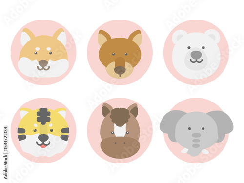 動物　アイコン　イラストセット
