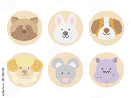 動物　アイコン　イラストセット