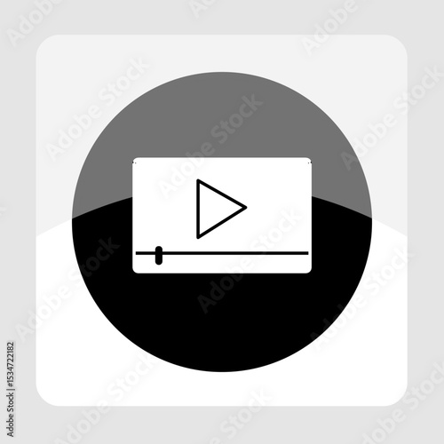 Video player icon, smart arts for ux ui, new modern icon, editable icon for project, vector illustration file, popular icon isolated.