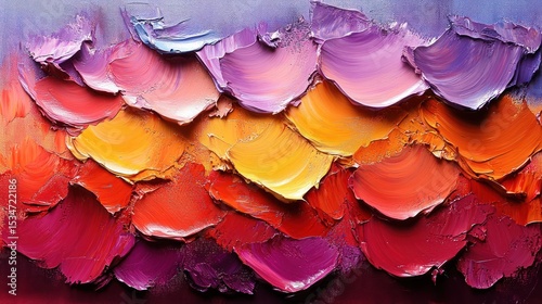 Colorful textured abstract painting with vibrant hues