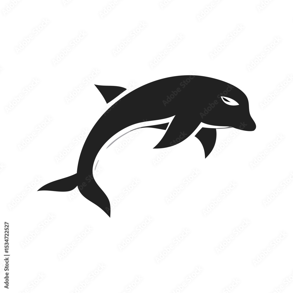 Obraz premium dolphin isolated on white background