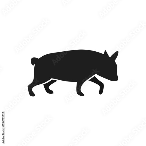 vector illustration of a pig