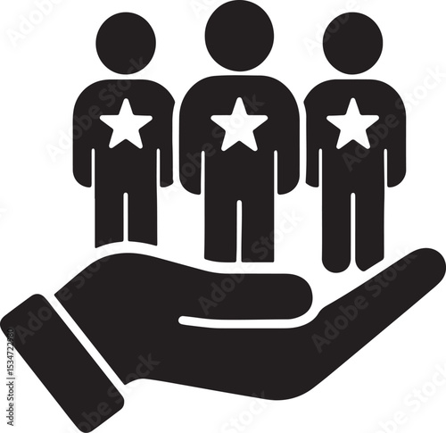 Customer Care, Client Support, and User Experience Icon.