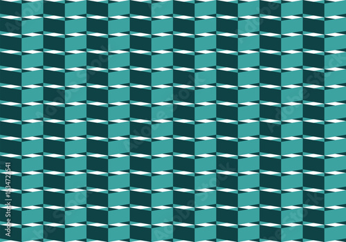 Abstract Seamless Teal and Geometric Pattern.