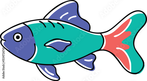 Platypus illustration on white background vector graphic