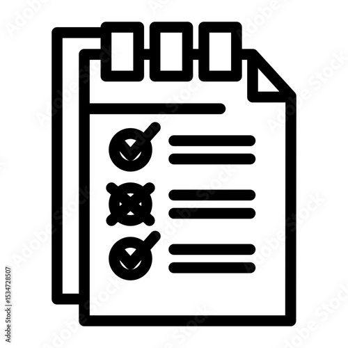 Task Inventory Icon - Outline Style for Daily Planning.
