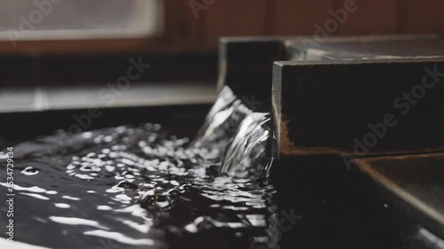 温泉の風景動画