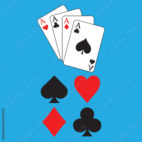royal flush of spade, Playing cards