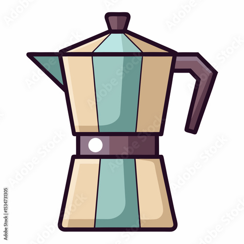 coffee maker vector illustration isolated on white, kitchen utensil, suitable for icon, graphic element, and others