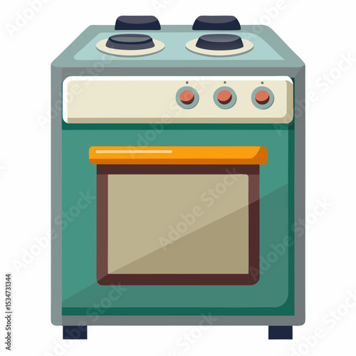 stove vector illustration isolated on white, kitchen utensil, suitable for icon, graphic element, and others