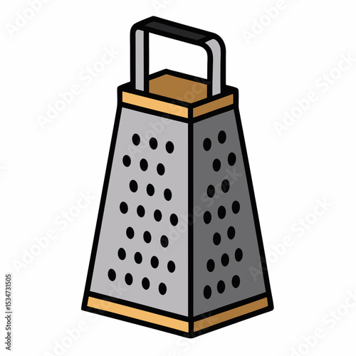 grater colorful vector illustration