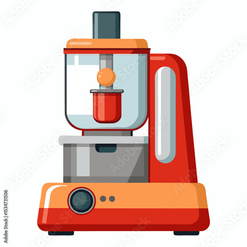 food processor colorful vector illustration