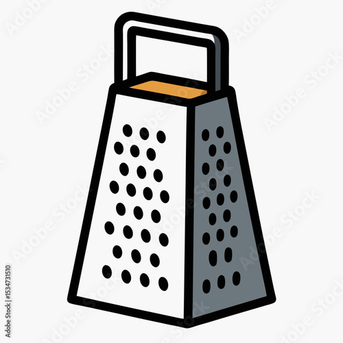 grater colorful vector illustration