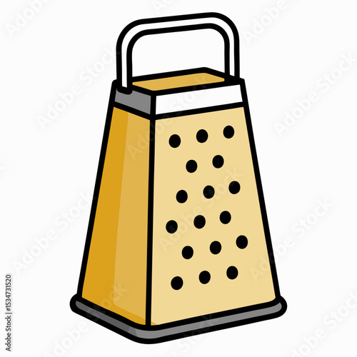 grater colorful vector illustration