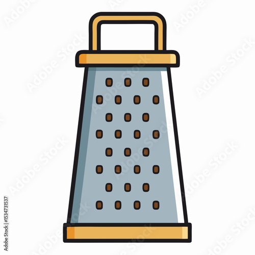 grater colorful vector illustration