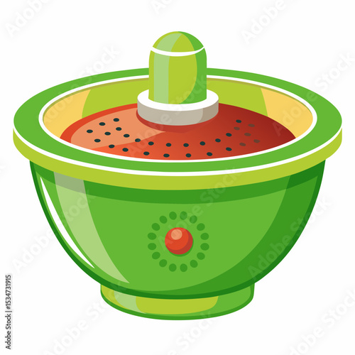 salad spinner vector illustration isolated on white, kitchen utensil, suitable for icon, graphic element, and others