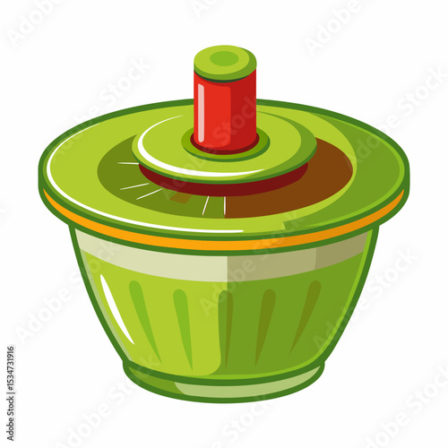 salad spinner vector illustration isolated on white, kitchen utensil, suitable for icon, graphic element, and others
