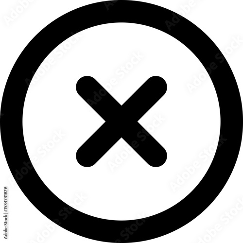 cross mark button vector ui icon