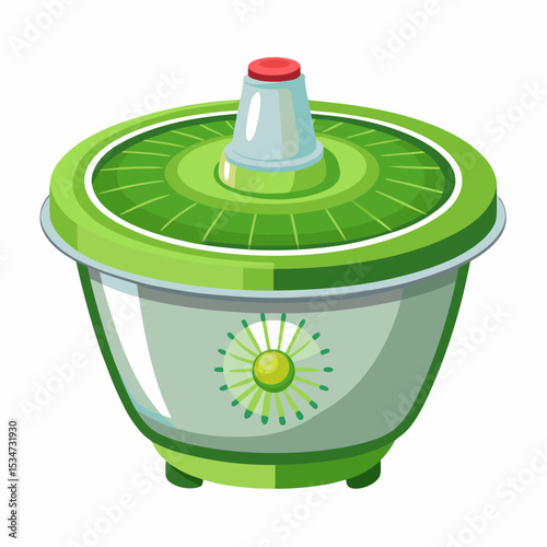 salad spinner vector illustration isolated on white, kitchen utensil, suitable for icon, graphic element, and others