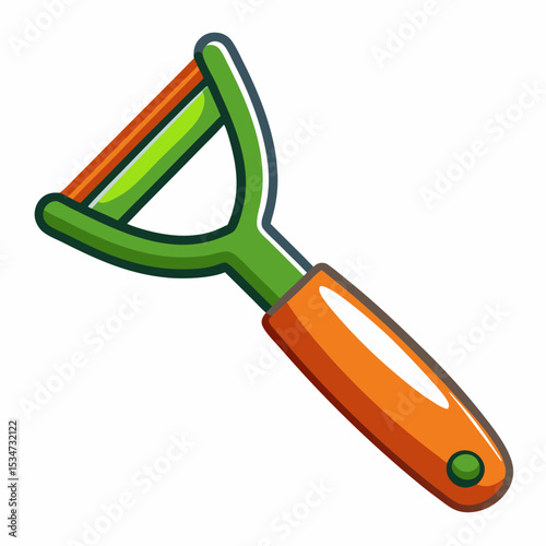 vegetable peeler colorful vector illustration, isolated on white background