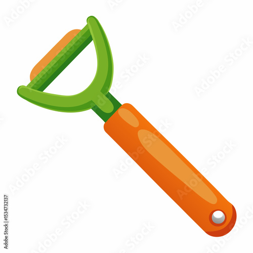 vegetable peeler colorful vector illustration, isolated on white background
