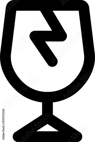 broken wine glass vector ui icon