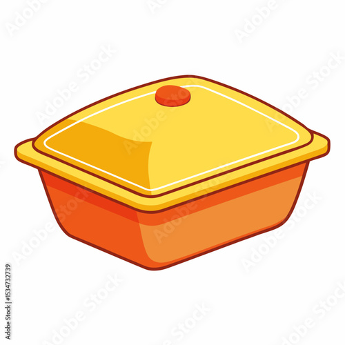 baking tray colorful vector illustration, isolated on white background