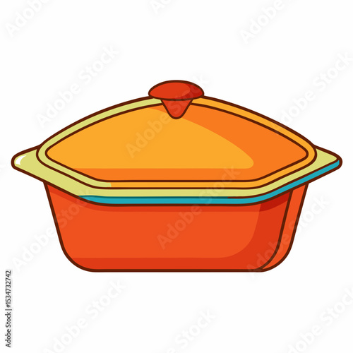 baking tray colorful vector illustration, isolated on white background