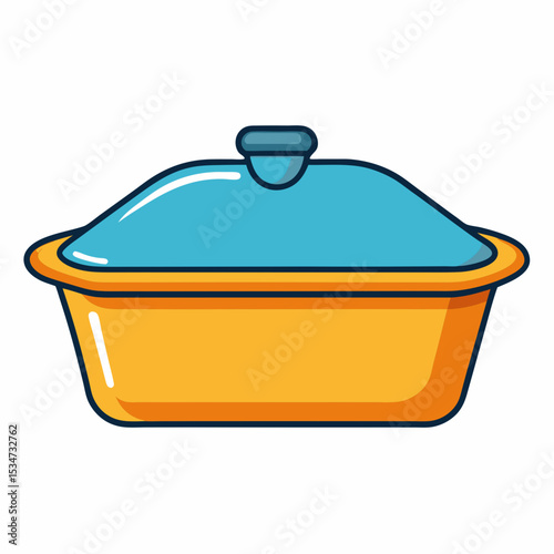 baking tray colorful vector illustration, isolated on white background