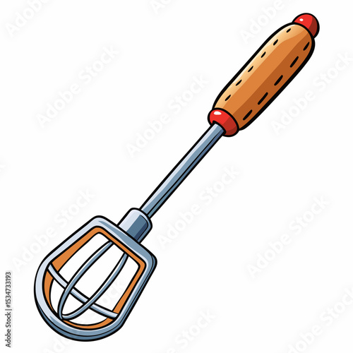 potato masher colorful vector illustration, isolated on white background