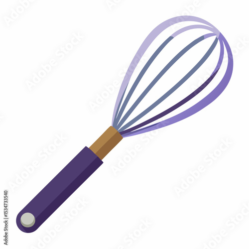 whisk colorful vector illustration, isolated on white background