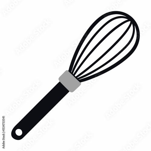 whisk colorful vector illustration, isolated on white background