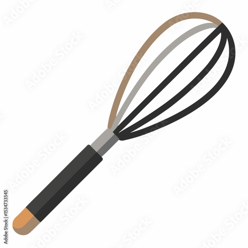whisk colorful vector illustration, isolated on white background