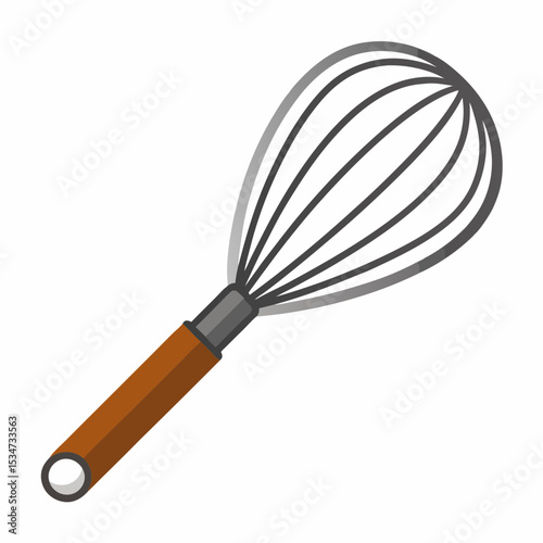 whisk colorful vector illustration, isolated on white background