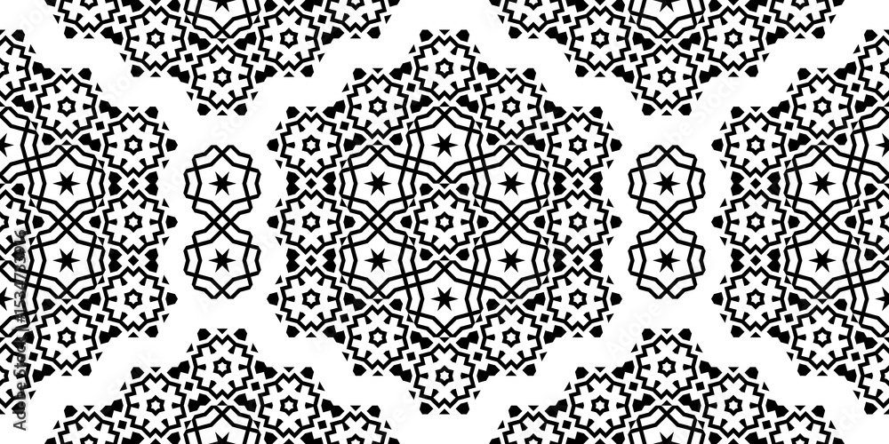 Fototapeta premium Seamless Transparent Art Deco Geometric Pattern for Background Layout Template