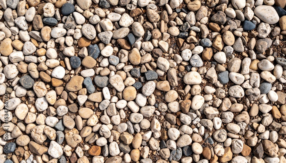 Earthy gravel texture with various rounded pebbles Earthy gravel texture with various rounded pebbles