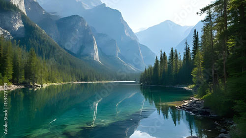 mountain lake in the mountains