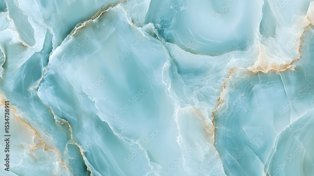 Fototapeta premium Soft Aqua Blue Marble Pattern with Subtle Texture and Intricate Veining