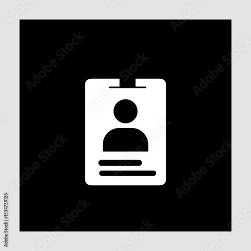 ID card icons, smart arts for ux ui, new modern, editable icon for project, vector illustration file, popular icon isolated.