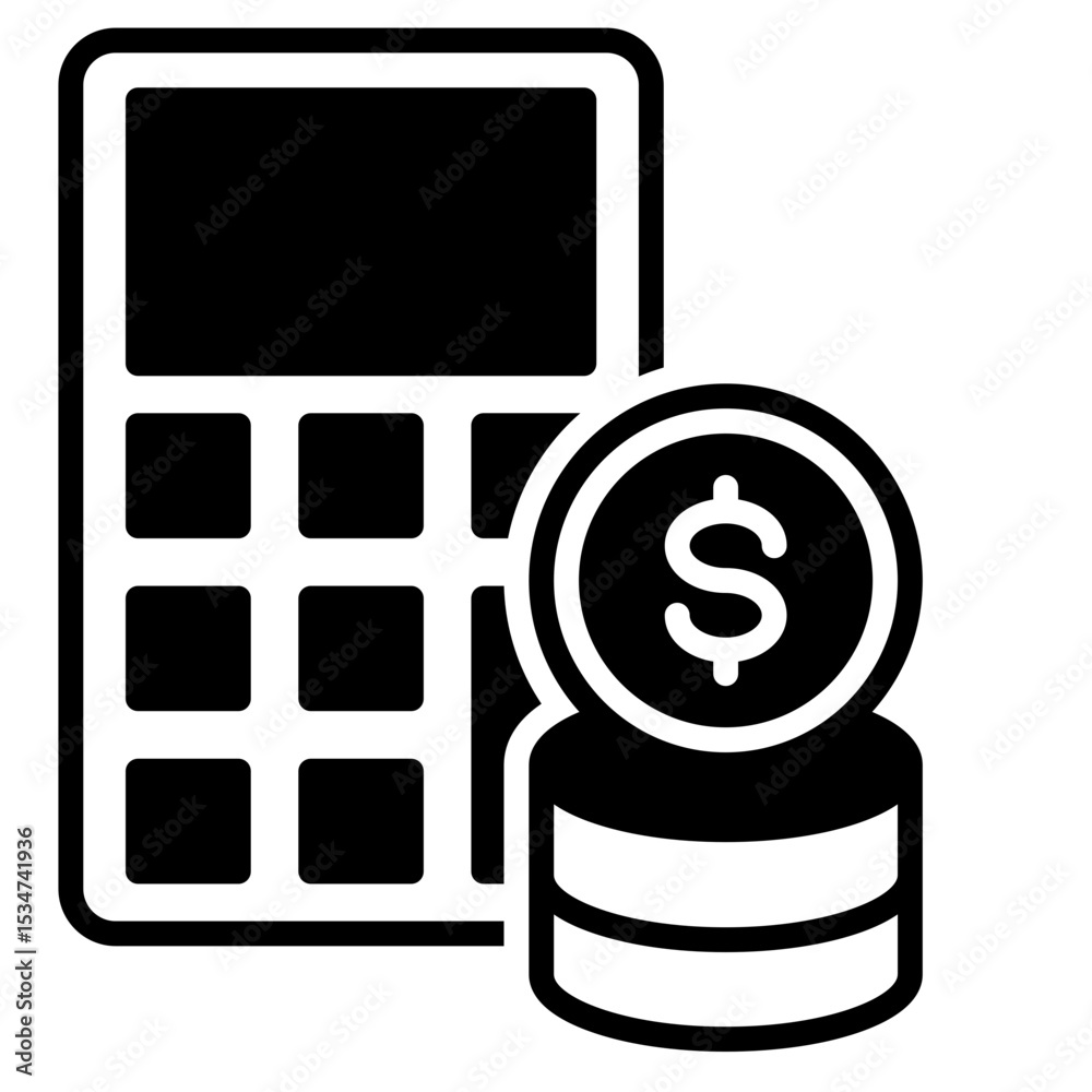 Accounting outline mixed icon Accounting outline mixed icon