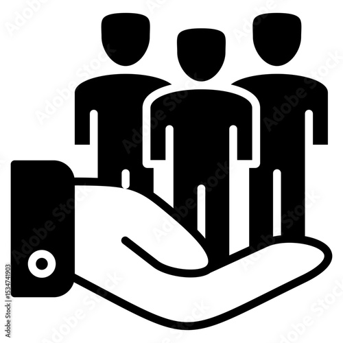 Participation outline mixed icon