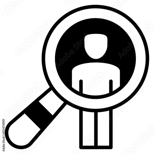 Recruit outline mixed icon