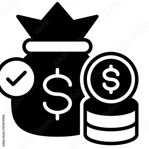 Finance outline mixed icon