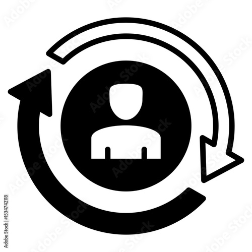 Interactivity outline mixed icon